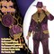 UNDERWRAPS Mens Velvet Pimp Costume Big Playa - 70s Outfits for Men, Halloween Costume, Dress Up, Adult Retro Pimp Set, Couples Costume